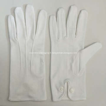 Gants de défilé militaire blancs Bouton pression